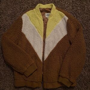 UGG Tan and Cream Sherpa Jacket